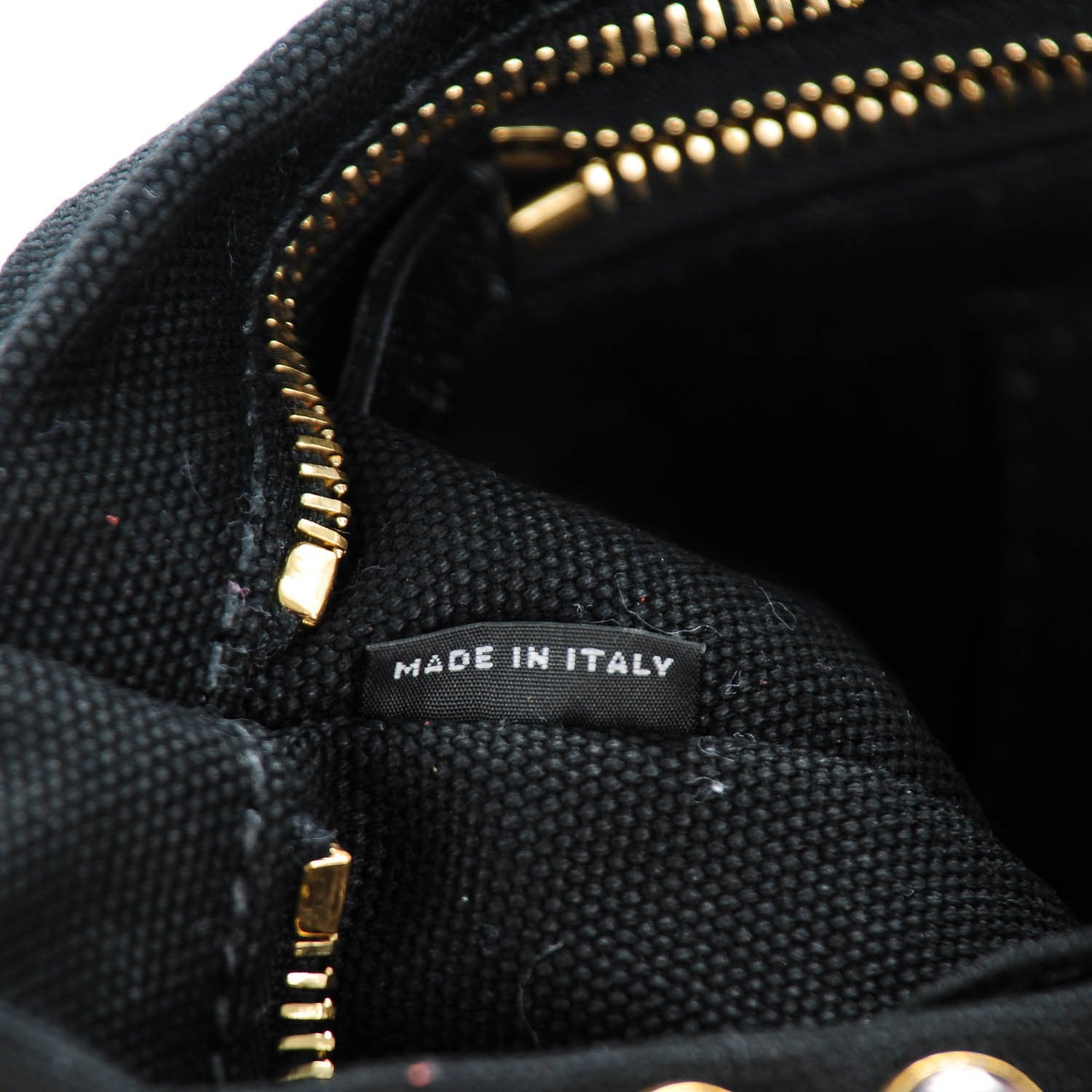 Prada Canapa Studded Clutch Black 7 of 8