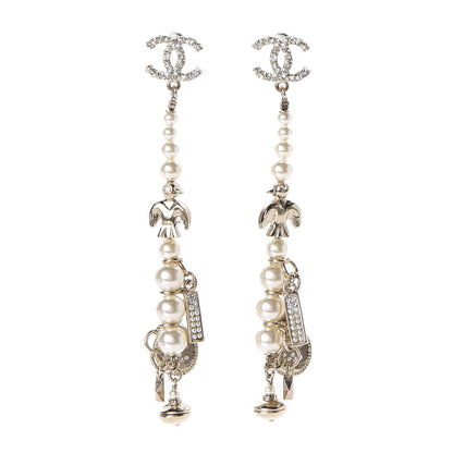 Chanel Pearl CC Drop Earrings Gold 1 of 5