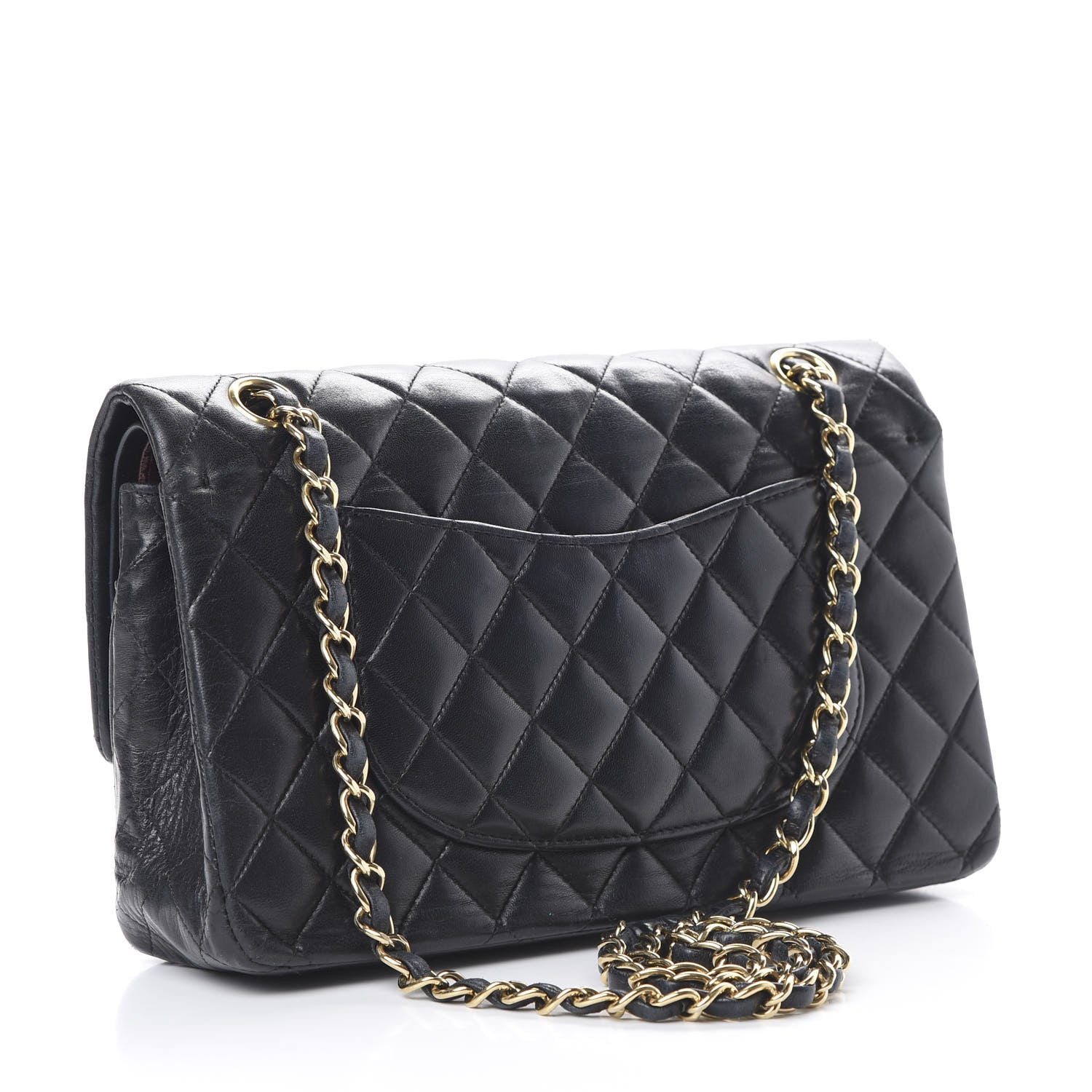 Chanel Lambskin Quilted Medium Double Flap Black 2 of 22