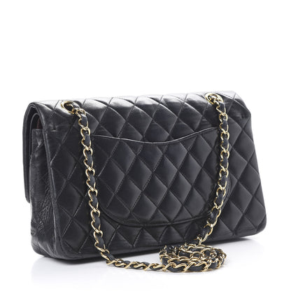 Chanel Lambskin Quilted Medium Double Flap Black 2 of 22