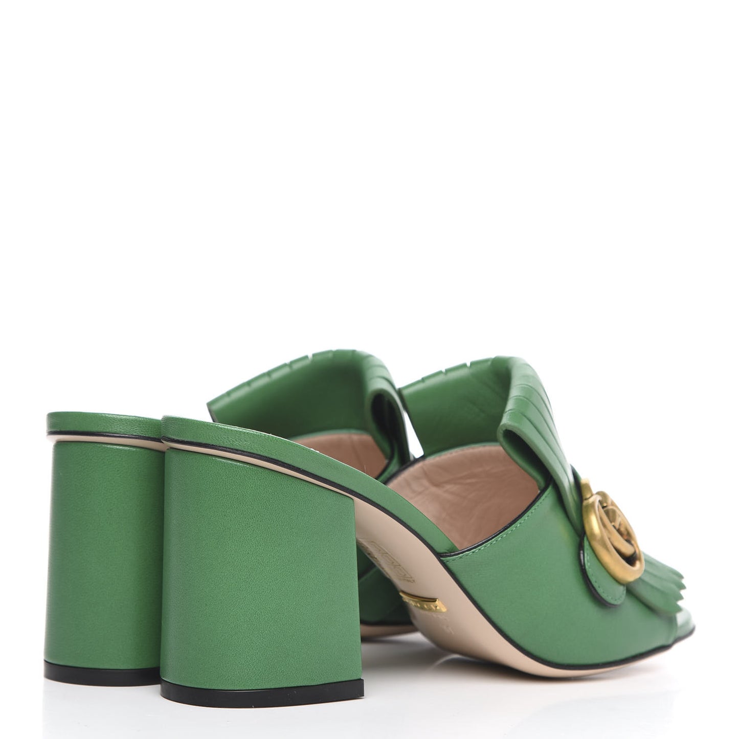 Malaga Kid GG Marmont Fringe 75mm Slide Sandals 37 New Shamarock