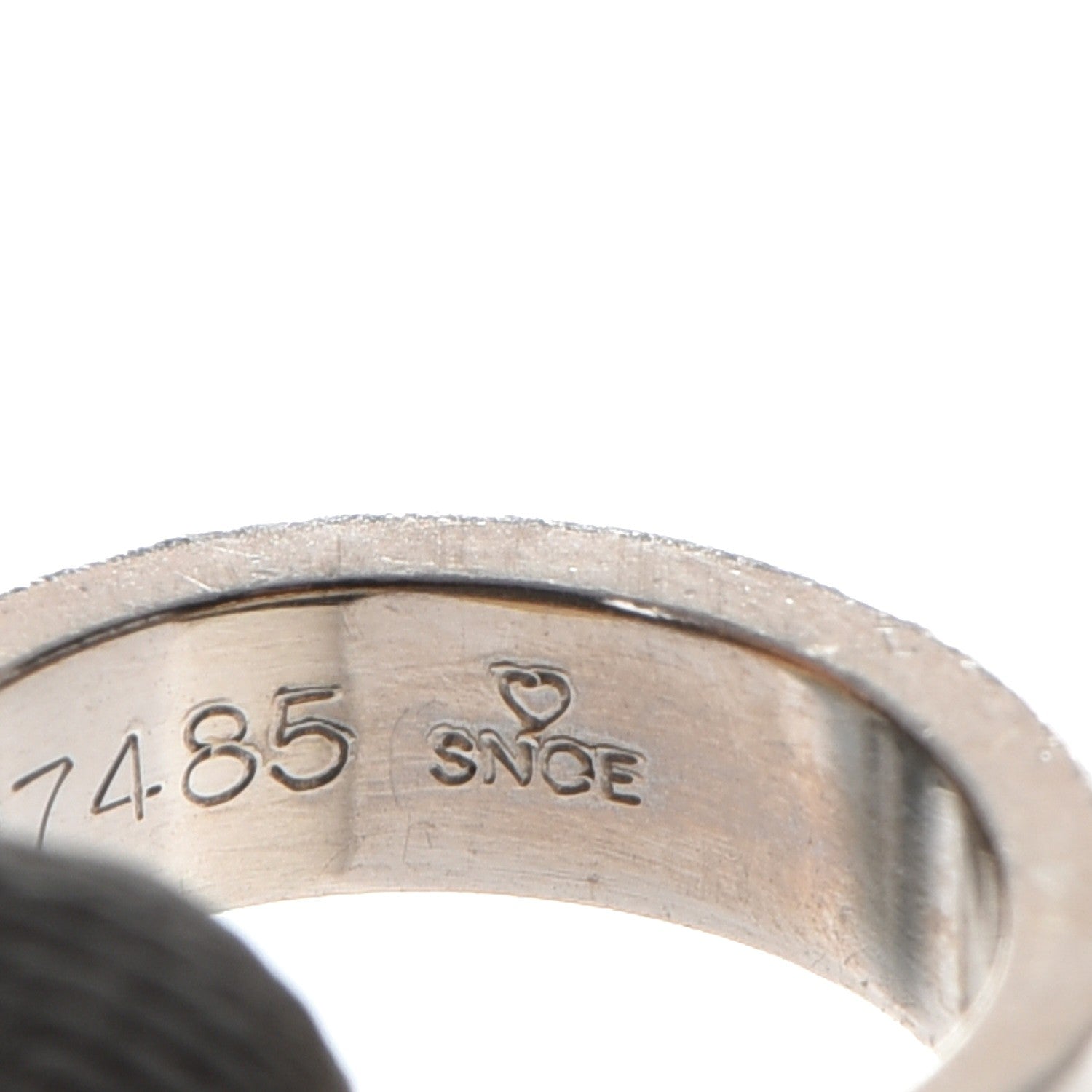 Cartier 18K White Gold Charity LOVE Adjustable Cord Bracelet Black 8 of 8