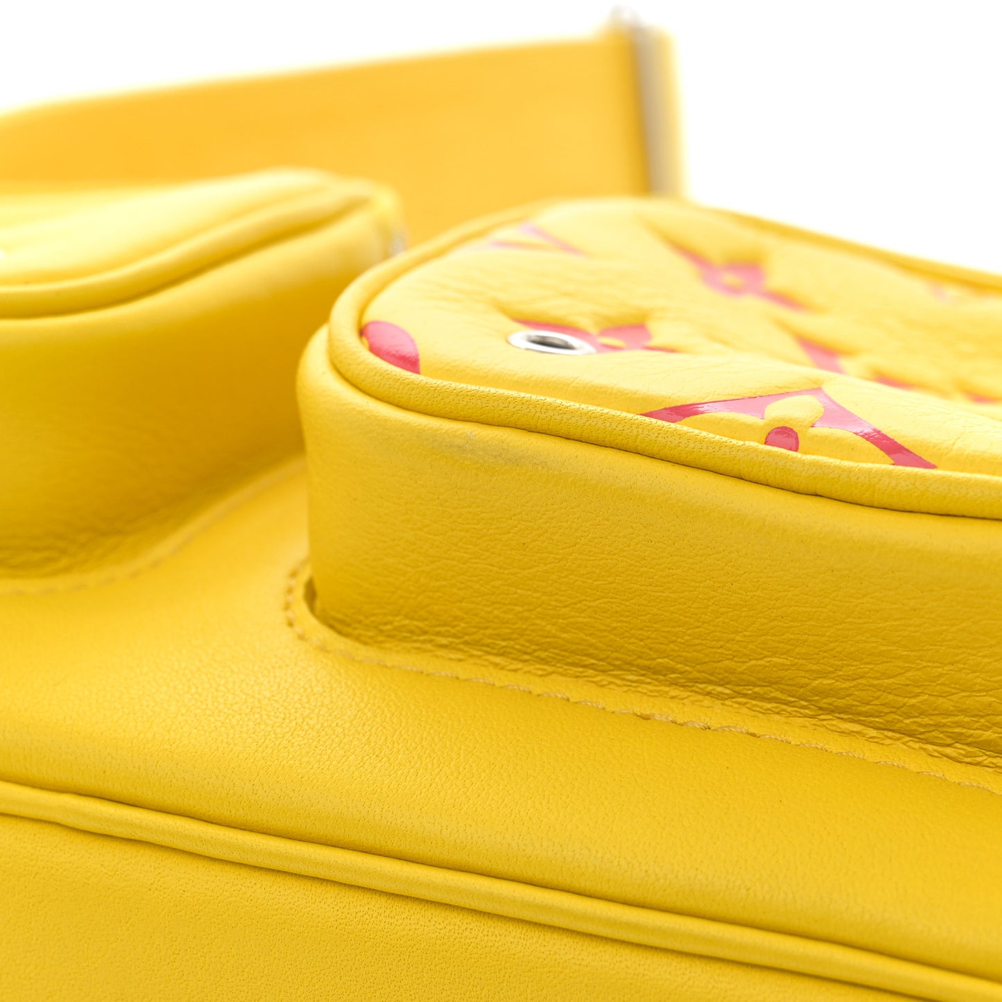 Calfskin Embossed Monogram Vuittamins Utility Crossbody Yellow