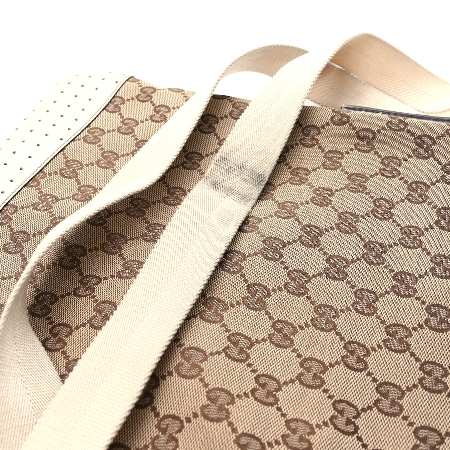 Monogram Calfskin Perforated Medium Flat Messenger Bag Off White