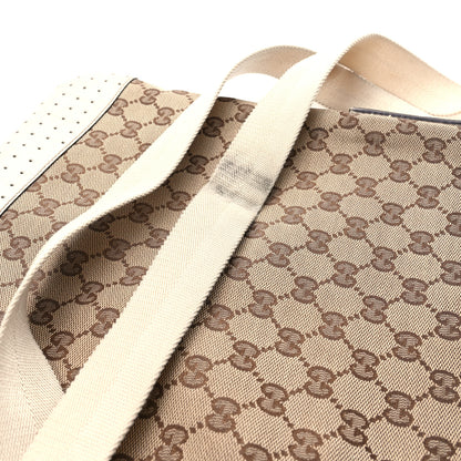 Gucci Monogram Calfskin Perforated Medium Flat Messenger Bag Off White 12 of 14