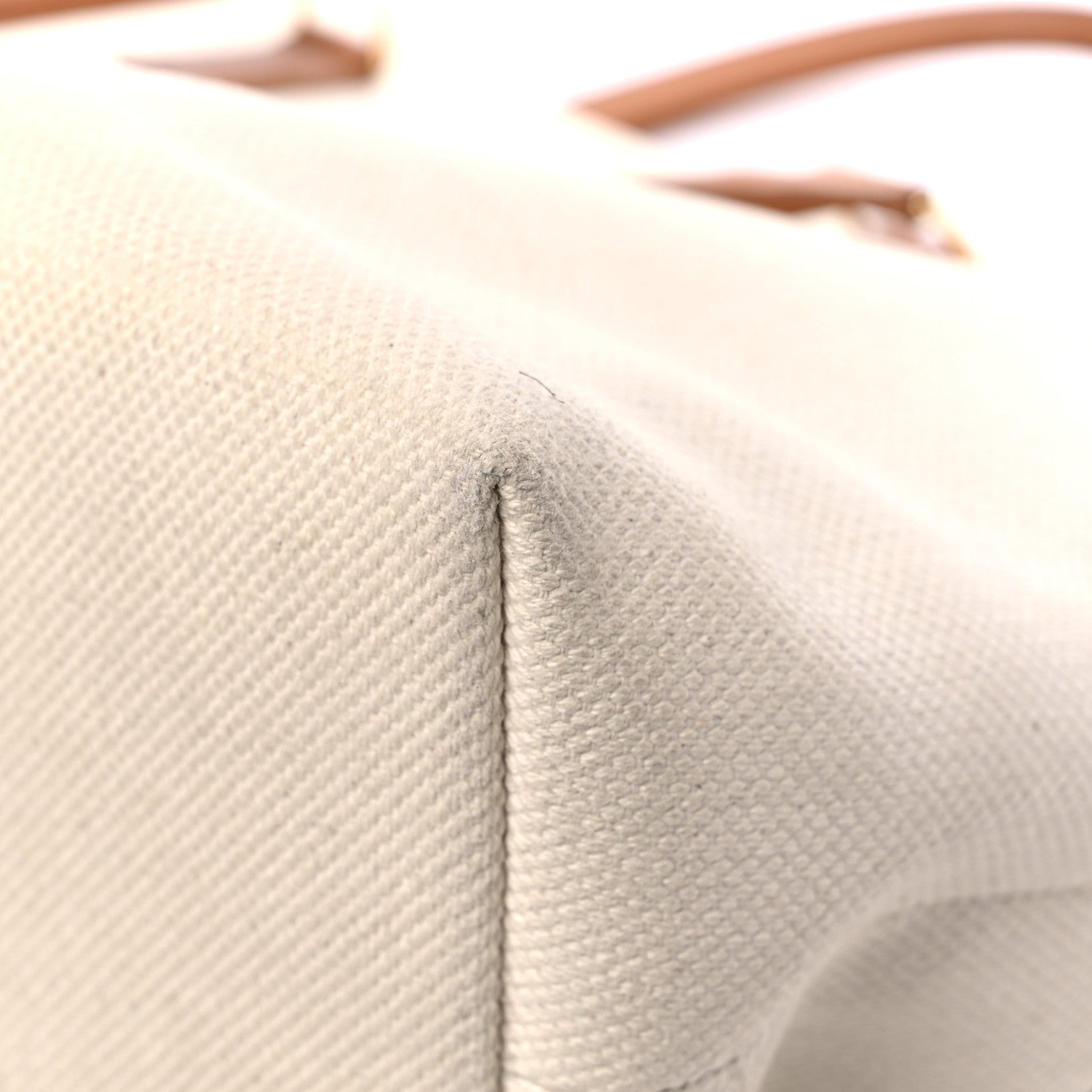 Celine Canvas Calfskin Horizontal Cabas Natural Tan 11 of 17