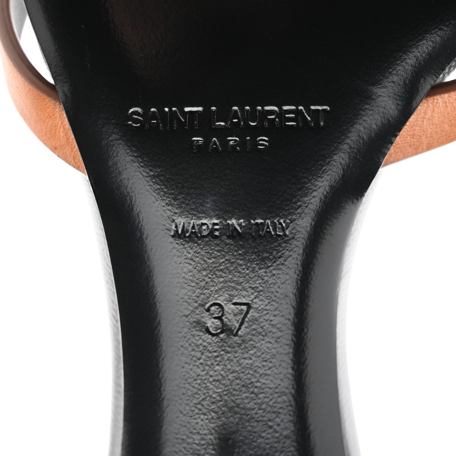Saint Laurent Calfskin Carla 60 Mule Sandals 37 Cuoio 6 of 8