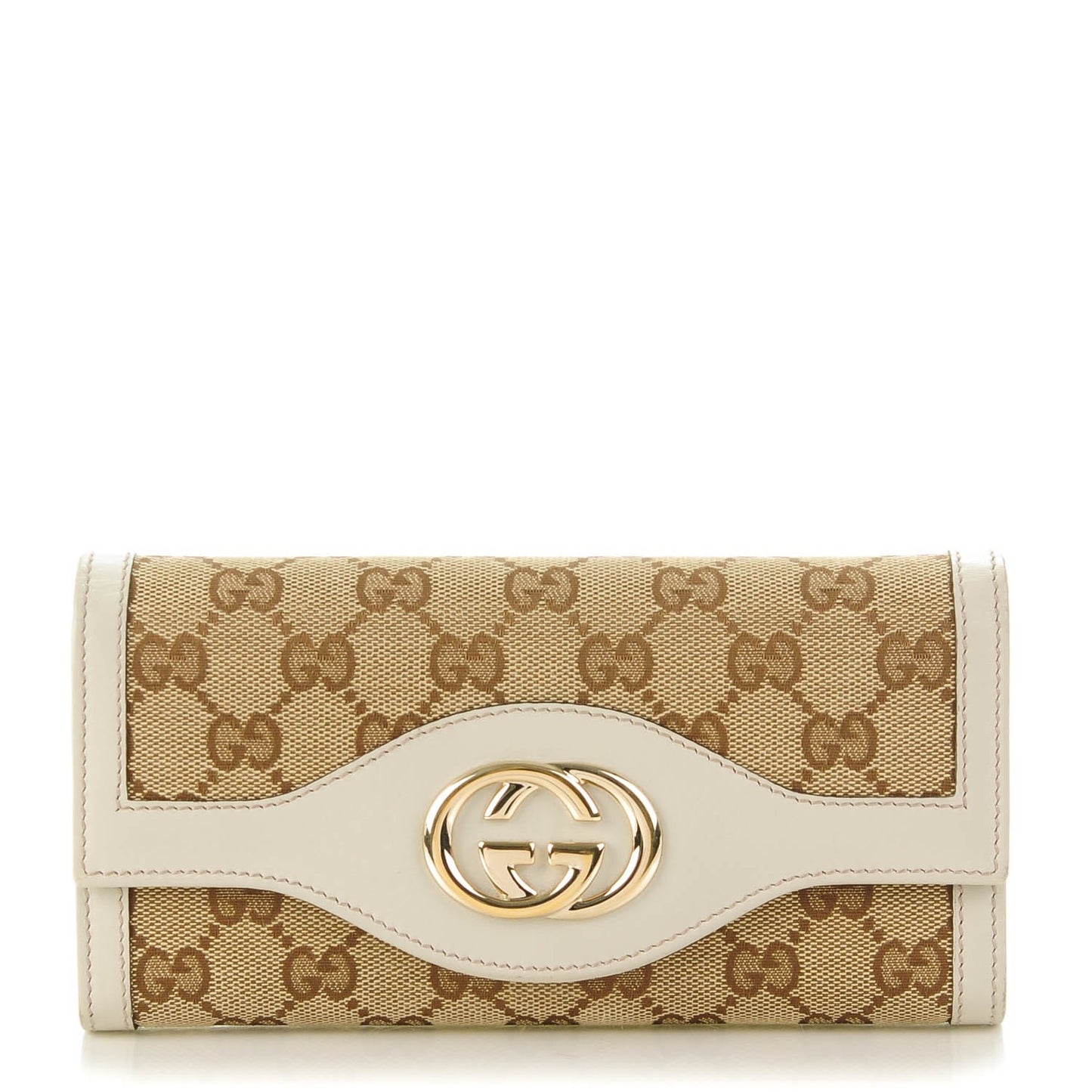 Monogram Margaux Calfskin Sukey Continental Wallet Beige Ebony Mystic White