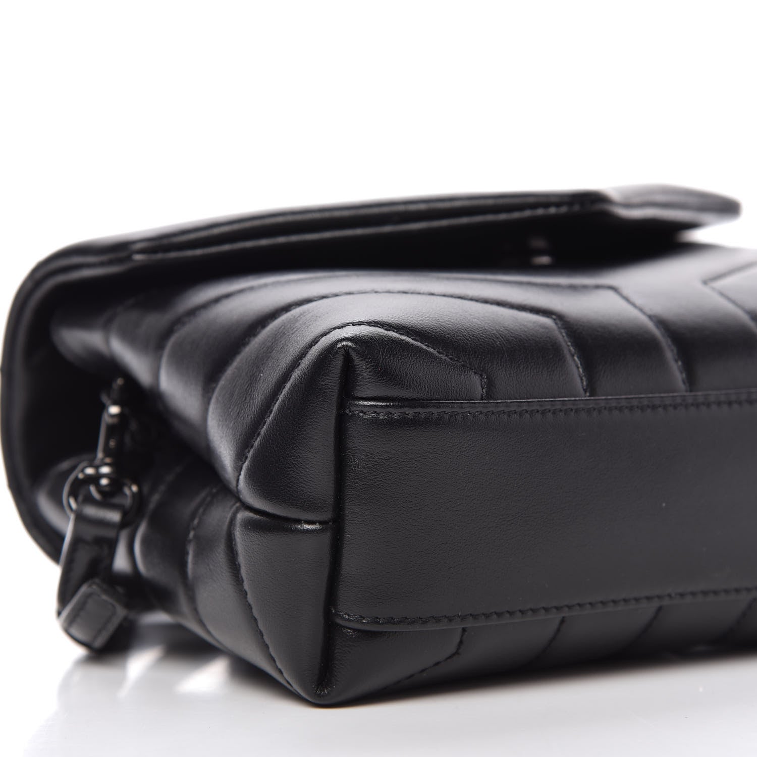 Saint Laurent Calfskin Y Quilted Monogram Toy Loulou Crossbody Bag Black 6 of 10