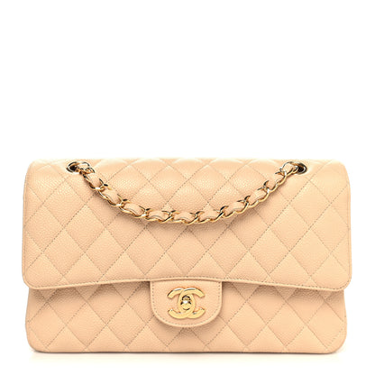 Chanel Caviar Quilted Medium Double Flap Beige 1 of 11