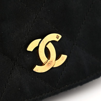 Chanel Satin Quilted Half Moon Flap Black 12 of 16
