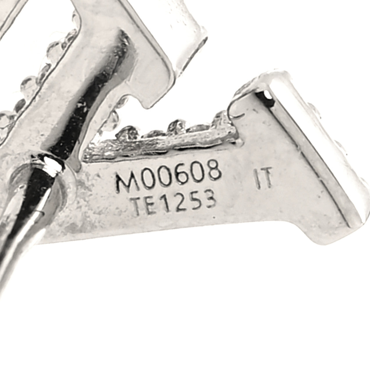 Louis Vuitton Crystal LV Iconic Earrings Silver 5 of 5