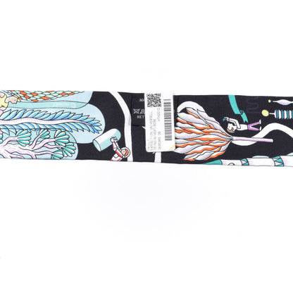 Hermes Silk Exposition Universelle Twilly Black Vert Rose 2 of 5