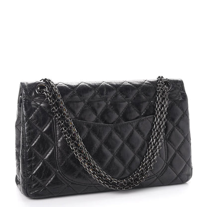 Chanel Metallic Aged Calfskin 2.55 Reissue 226 Flap So Black 4 of 10
