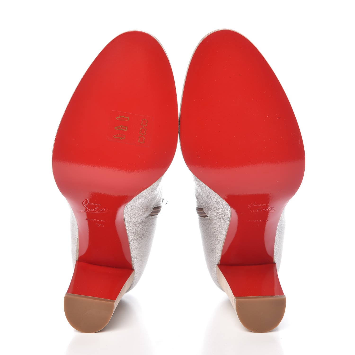 Christian Louboutin Kid Lame Washed Adox 85 Ankle Boots 39 Roche Grezzo Saponat 5 of 8