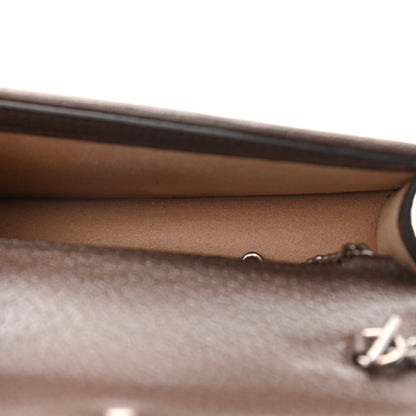Gucci Monogram Jumbo GG Textured Dollar Calfskin Super Mini Dionysus Shoulder Bag Camel Ebony New Acero 4 of 8