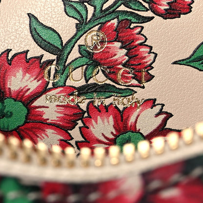 Gucci Calfskin Brit Roses Print Matelasse Diagonal Mini Interlocking G Heart Shoulder Bag Multicolor 6 of 11