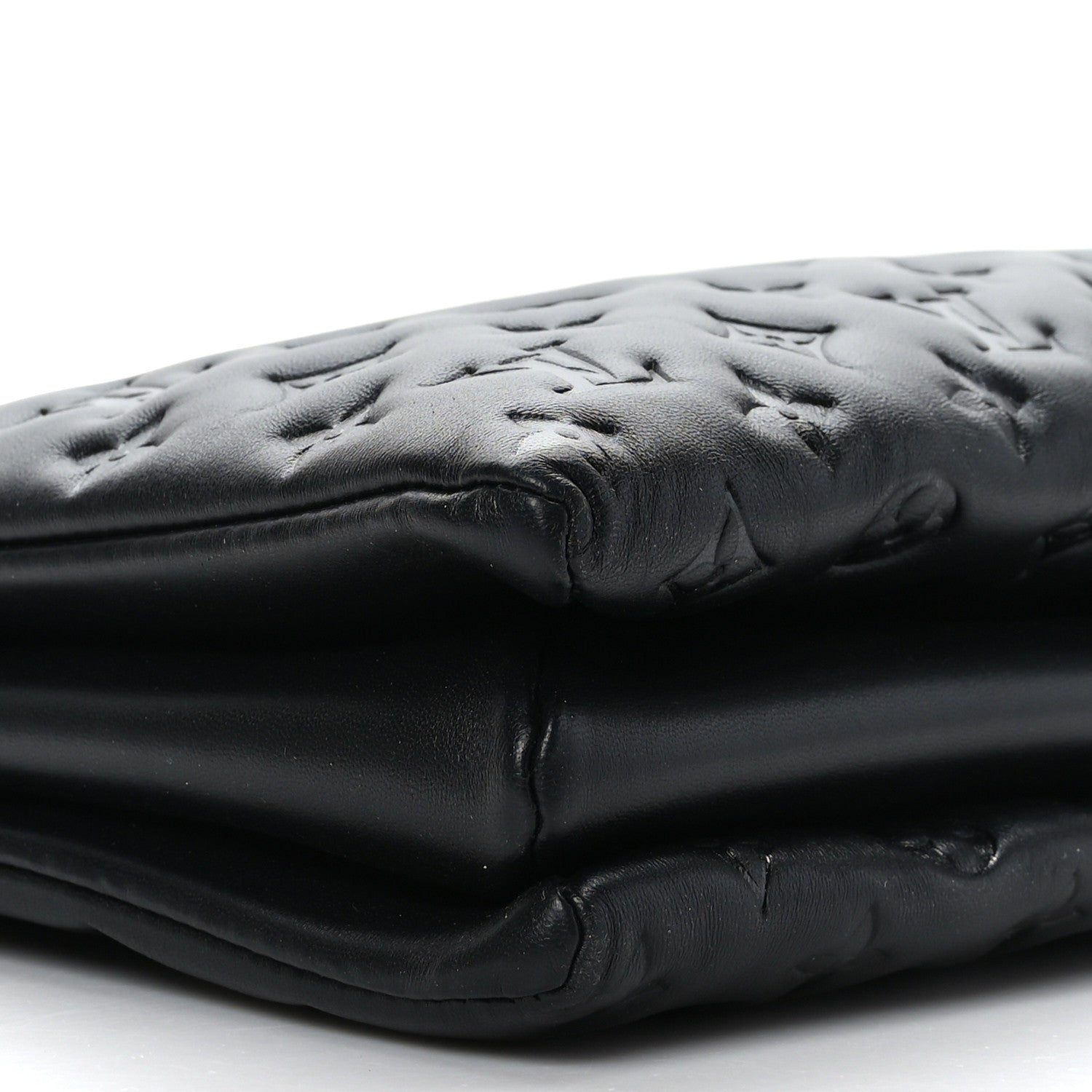 Louis Vuitton Lambskin Embossed Monogram Coussin MM Black 9 of 10