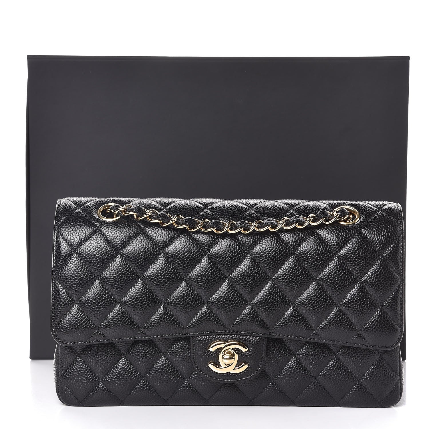 Chanel Caviar Quilted Medium Double Flap Black 9 of 9
