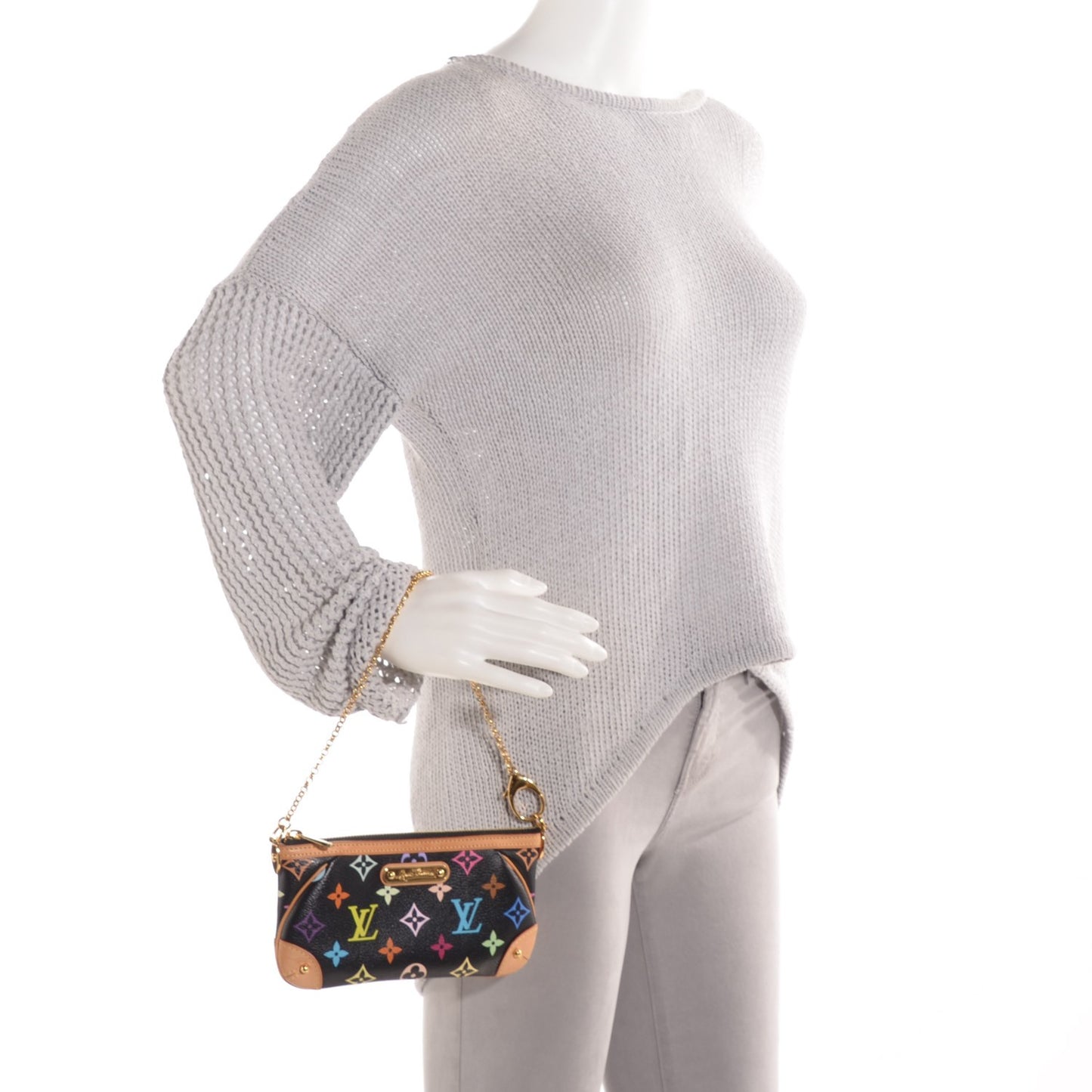 Monogram Multicolor Pochette Milla MM Black