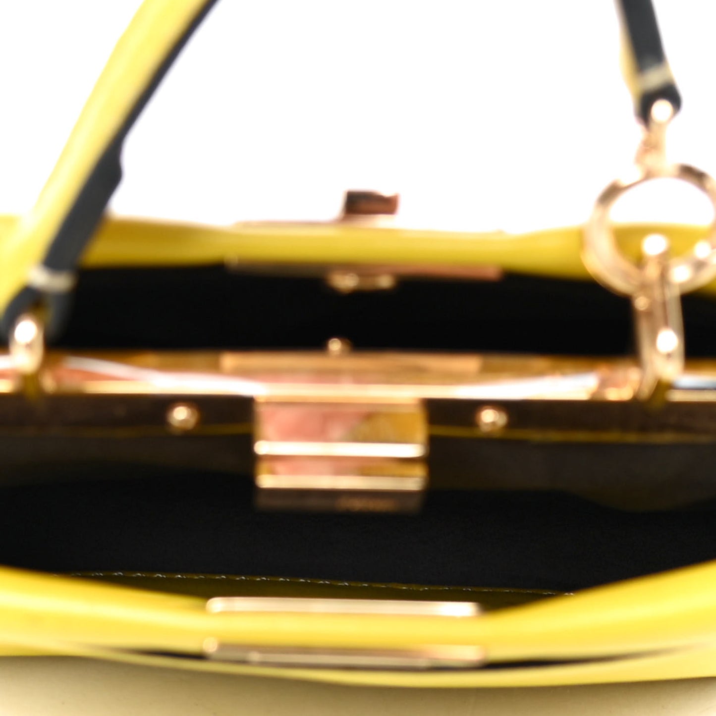 Shiny Nappa Micro Peekaboo Iconic Satchel Lime