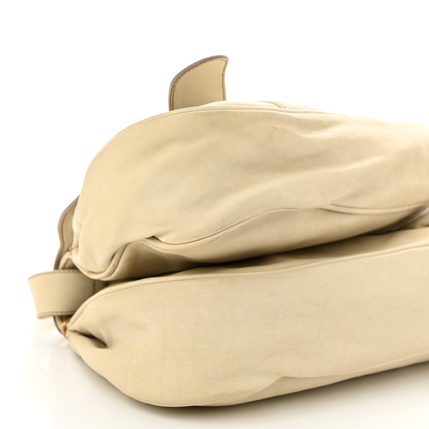 Calfskin Medium Gaucho Double Saddle Bag Ivory