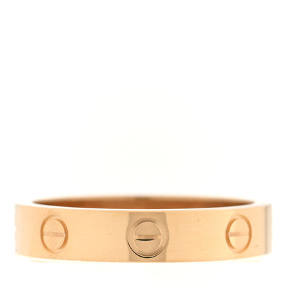 Cartier 18K Yellow Gold Diamond 4mm LOVE Wedding Band Ring 53 6.25 3 of 4