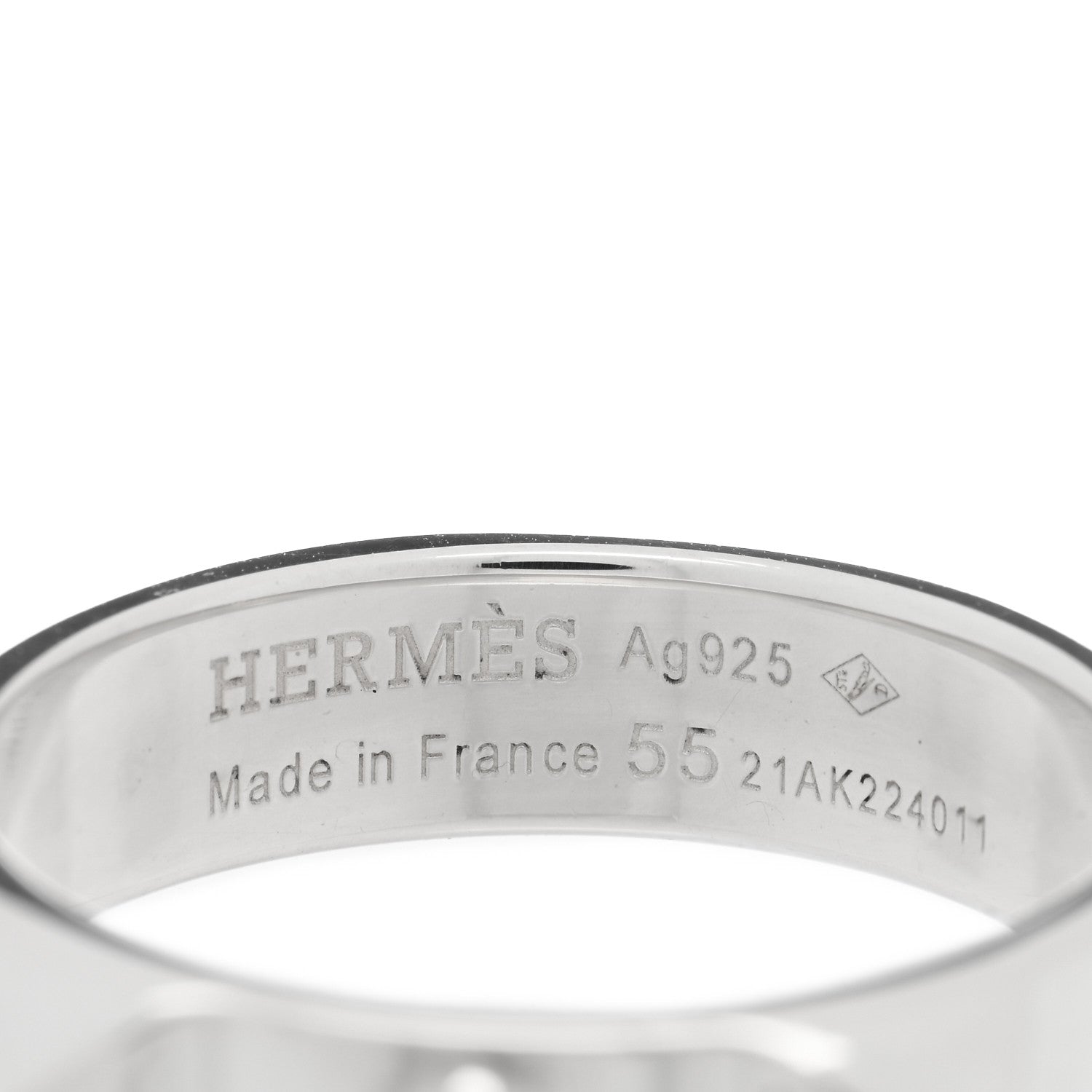 Hermes Sterling Silver PM Collier De Chien Ring 55 7.25 4 of 4