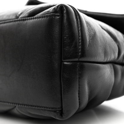 Saint Laurent Lambskin Quilted Monogram Monochrome Small Loulou Puffer Chain Satchel Black 10 of 10