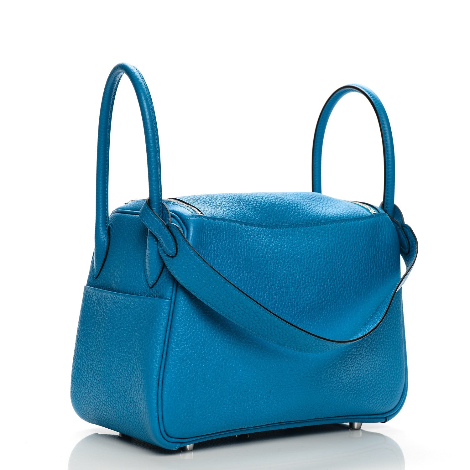Hermes Taurillon Clemence Bi-Color Lindy 26 Bleu Zanzibar Malachite 3 of 7