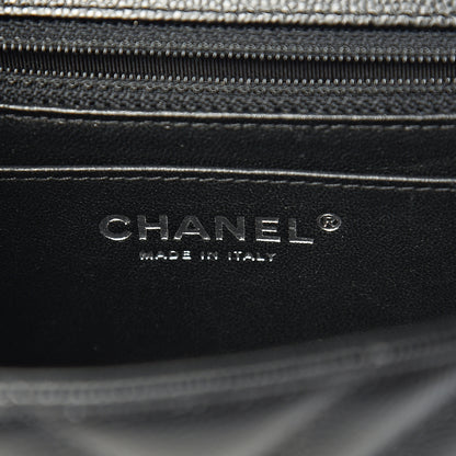 Chanel Caviar Chevron Quilted Mini Square Flap Black 5 of 10