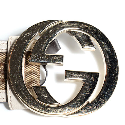 Gucci Monogram Interlocking G Belt 85 34 Off White 6 of 6