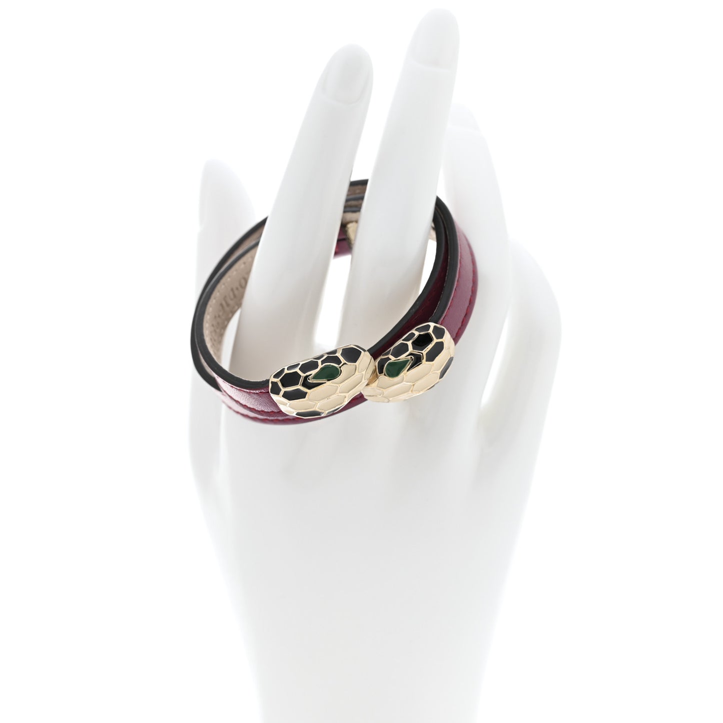 Calfskin Serpenti Forever Double Coil Bracelet S Pink
