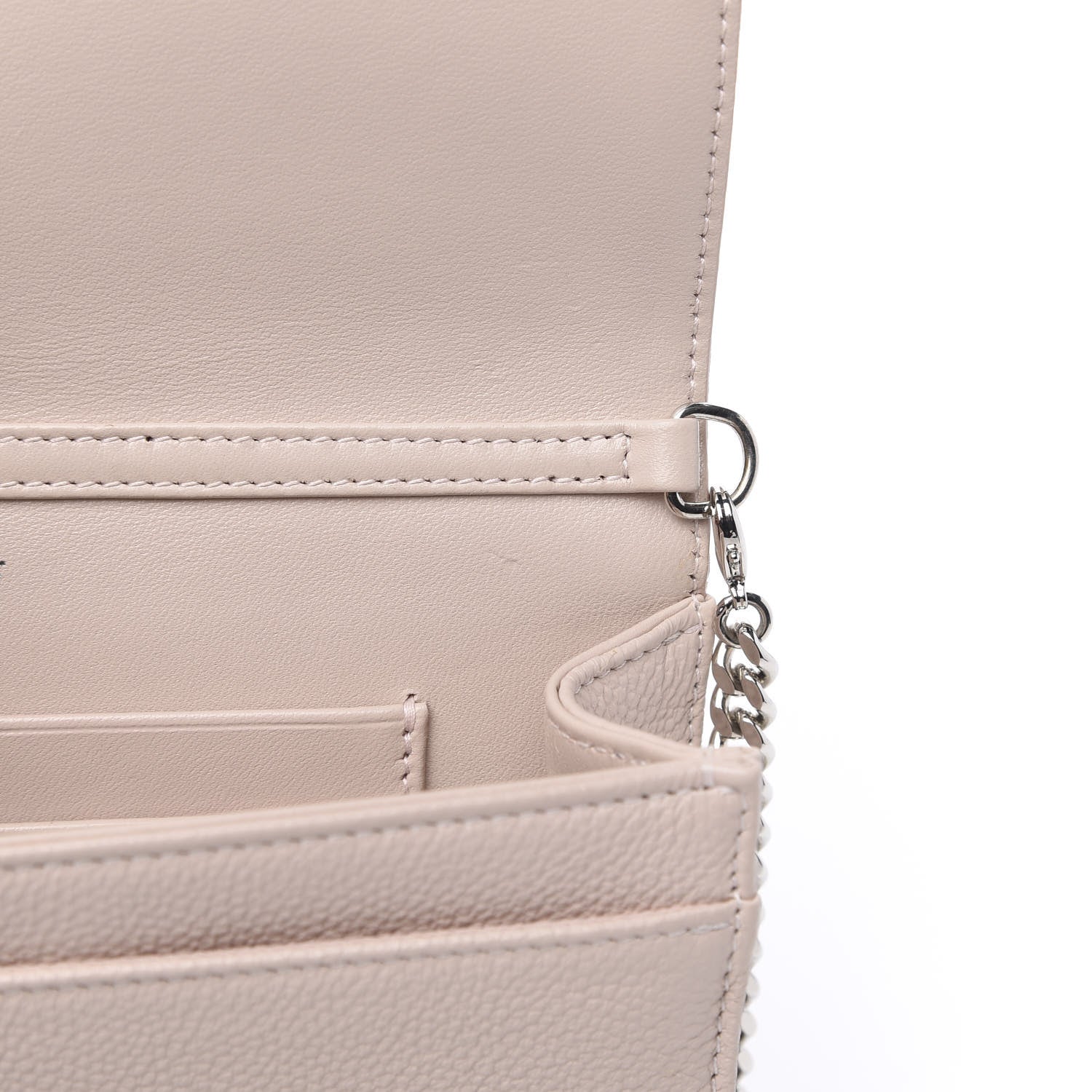 Christian Dior Grained Calfskin Diorama Wallet on Chain Pouch Rose Poudre 9 of 9