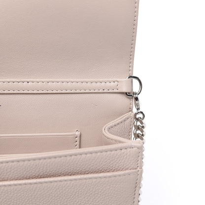Christian Dior Grained Calfskin Diorama Wallet on Chain Pouch Rose Poudre 9 of 9