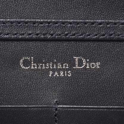 Christian Dior Metallic Patent Micro-Cannage Diorama Wallet on Chain Pouch Silver 6 of 11
