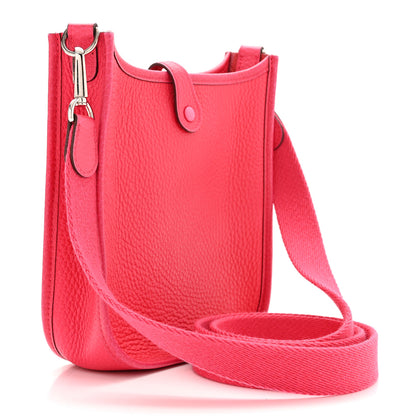 Hermes Taurillon Clemence Evelyne TPM Rose Extreme 3 of 11