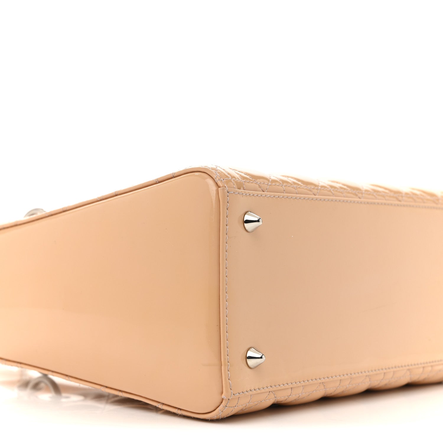 Christian Dior Patent Cannage Medium Lady Dior Beige 9 of 15