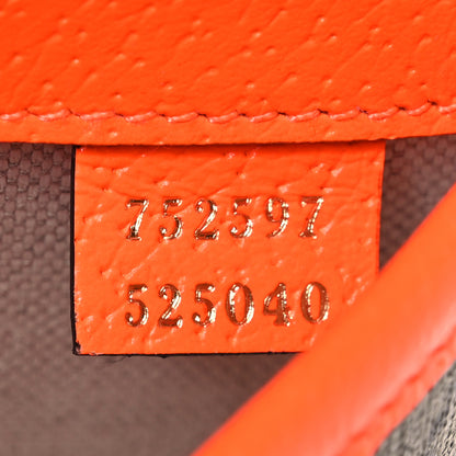 Gucci GG Supreme Monogram Web Small Ophidia Belt Bag Beige Ebony Orange 7 of 13