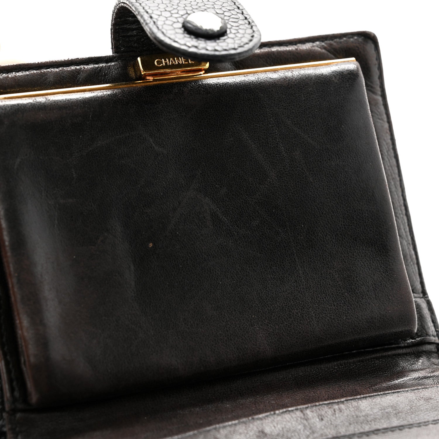 Chanel Caviar Timeless CC Compact French Wallet Black 9 of 15