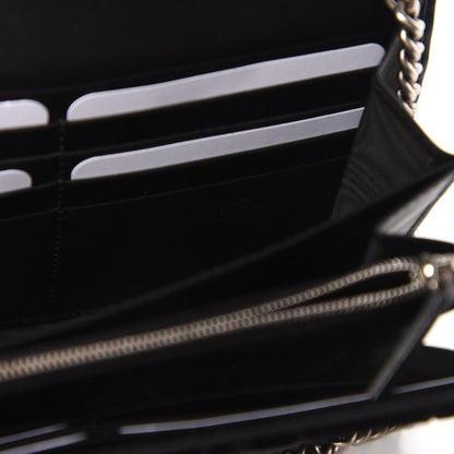 Gucci Velvet GG Monogram Mini Dionysus Chain Wallet Black 8 of 10