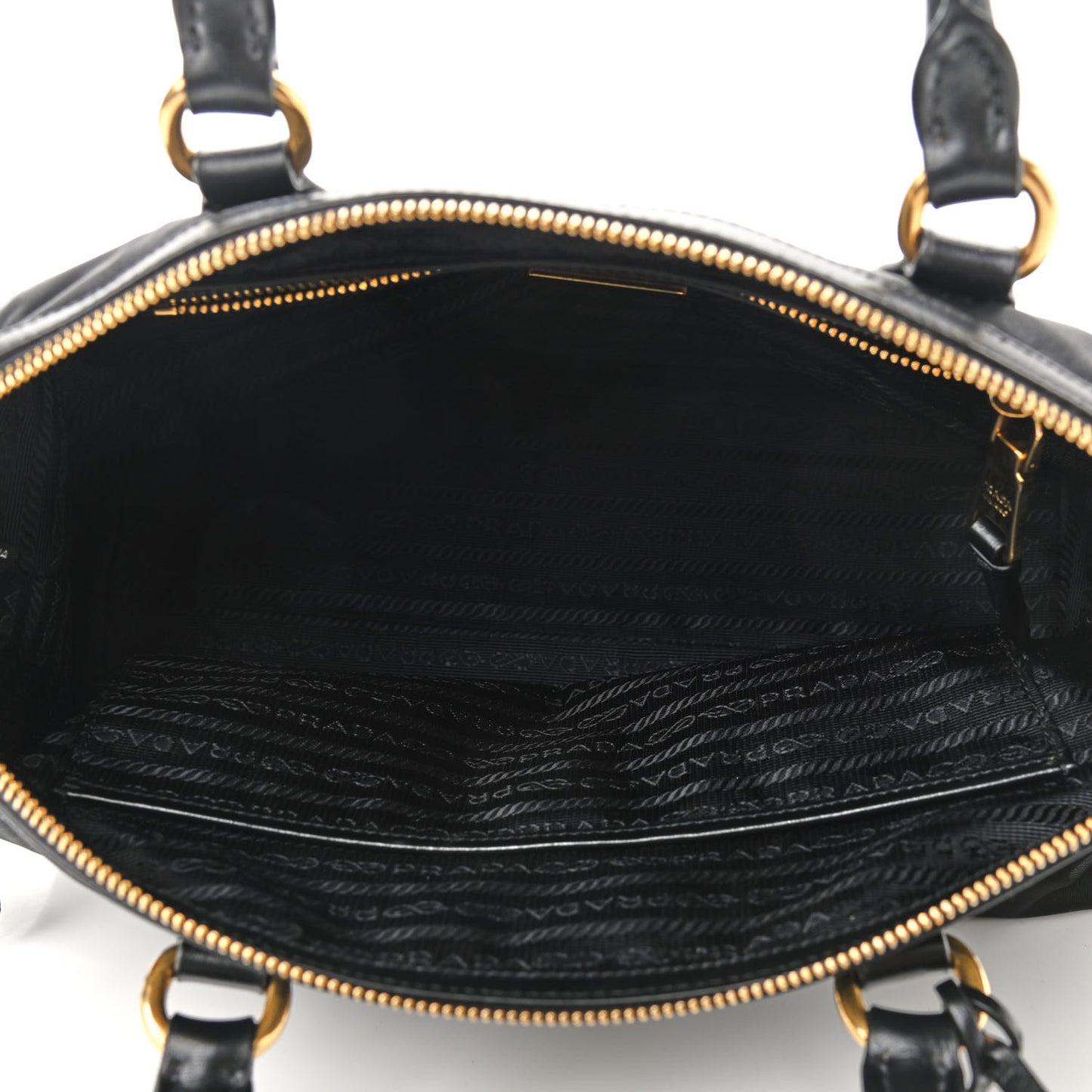 Tessuto Nylon Soft Calf Shopping Tote Black