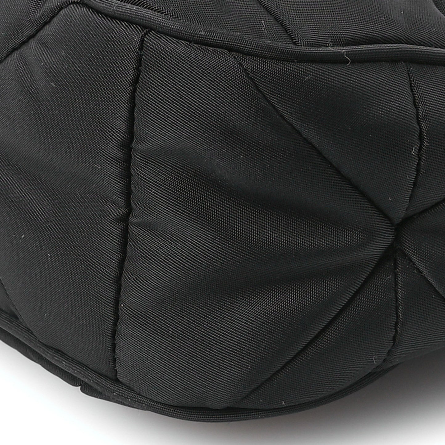 Re-Nylon Triangle Padded Patchwork Shoulder Bag Black