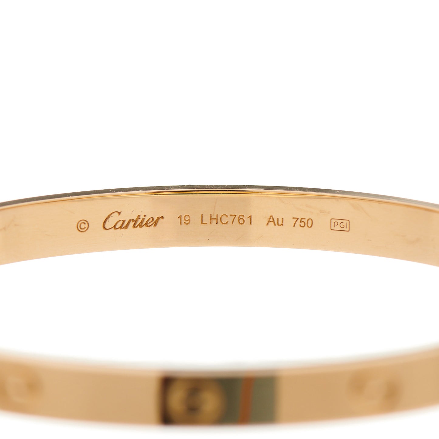 18K Yellow Gold LOVE Bracelet 19