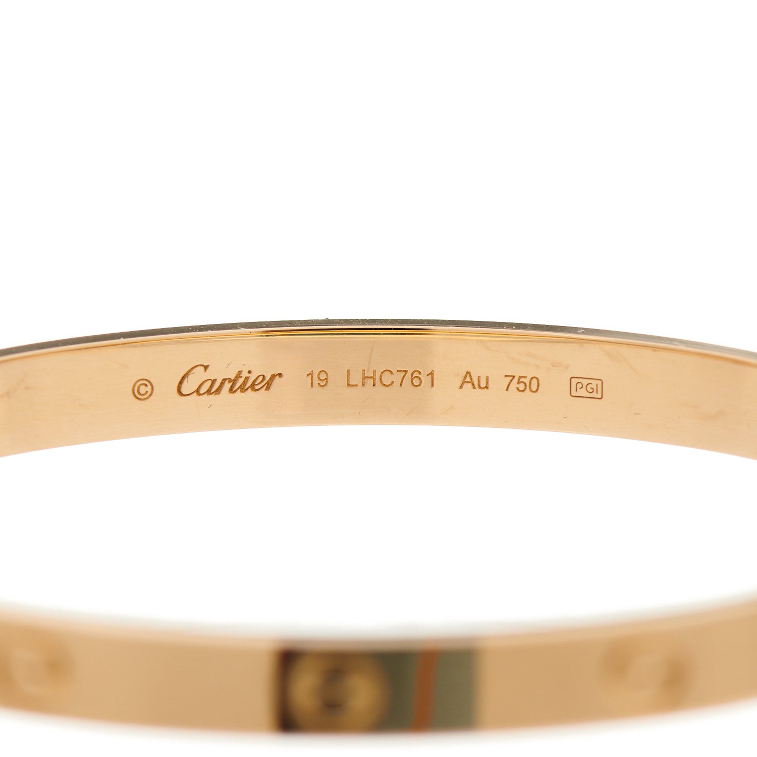 Cartier 18K Yellow Gold LOVE Bracelet 19 3 of 5