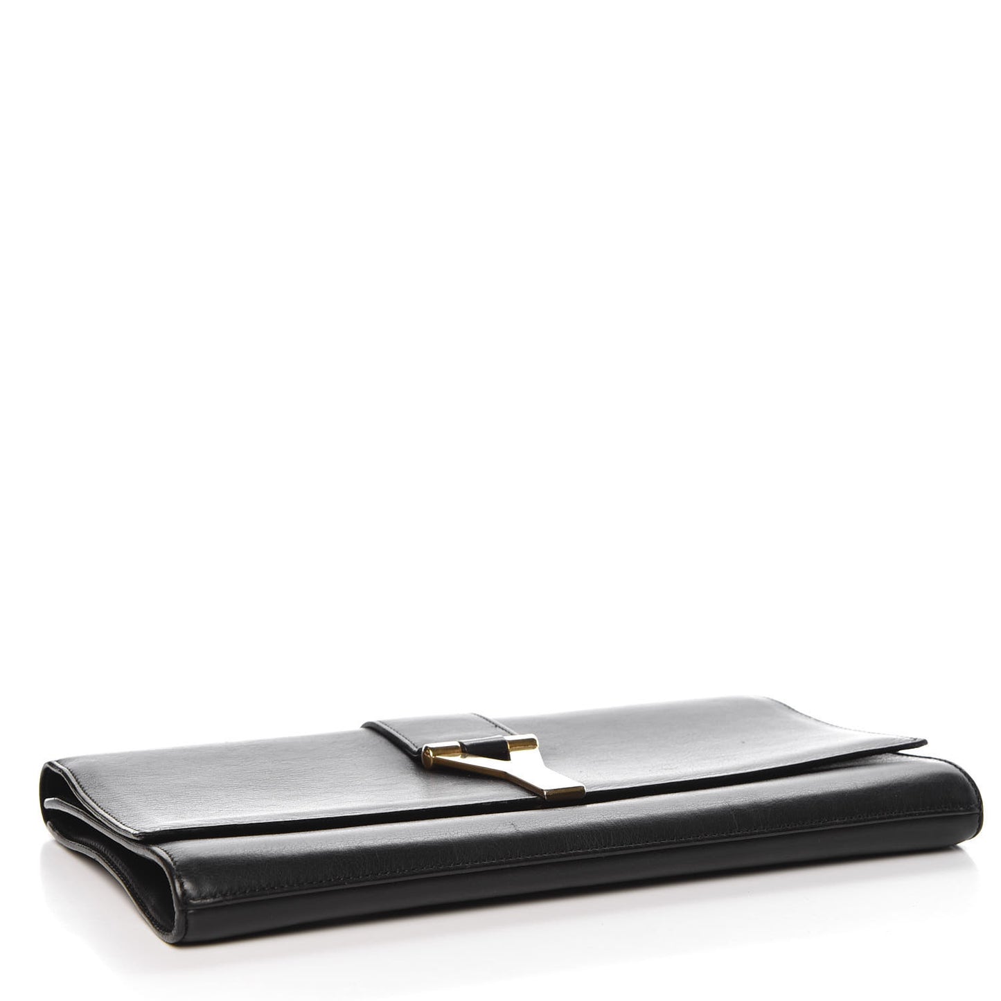 Calfskin Classic Y Ligne Clutch Black