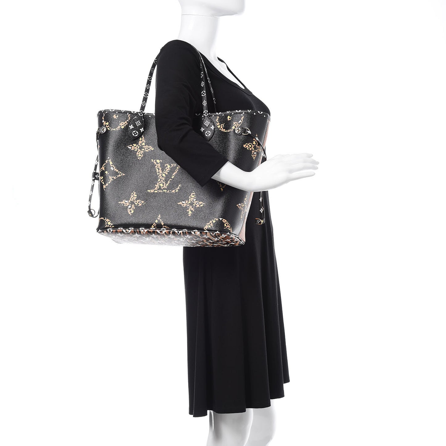 Monogram Giant Jungle Neverfull MM Black