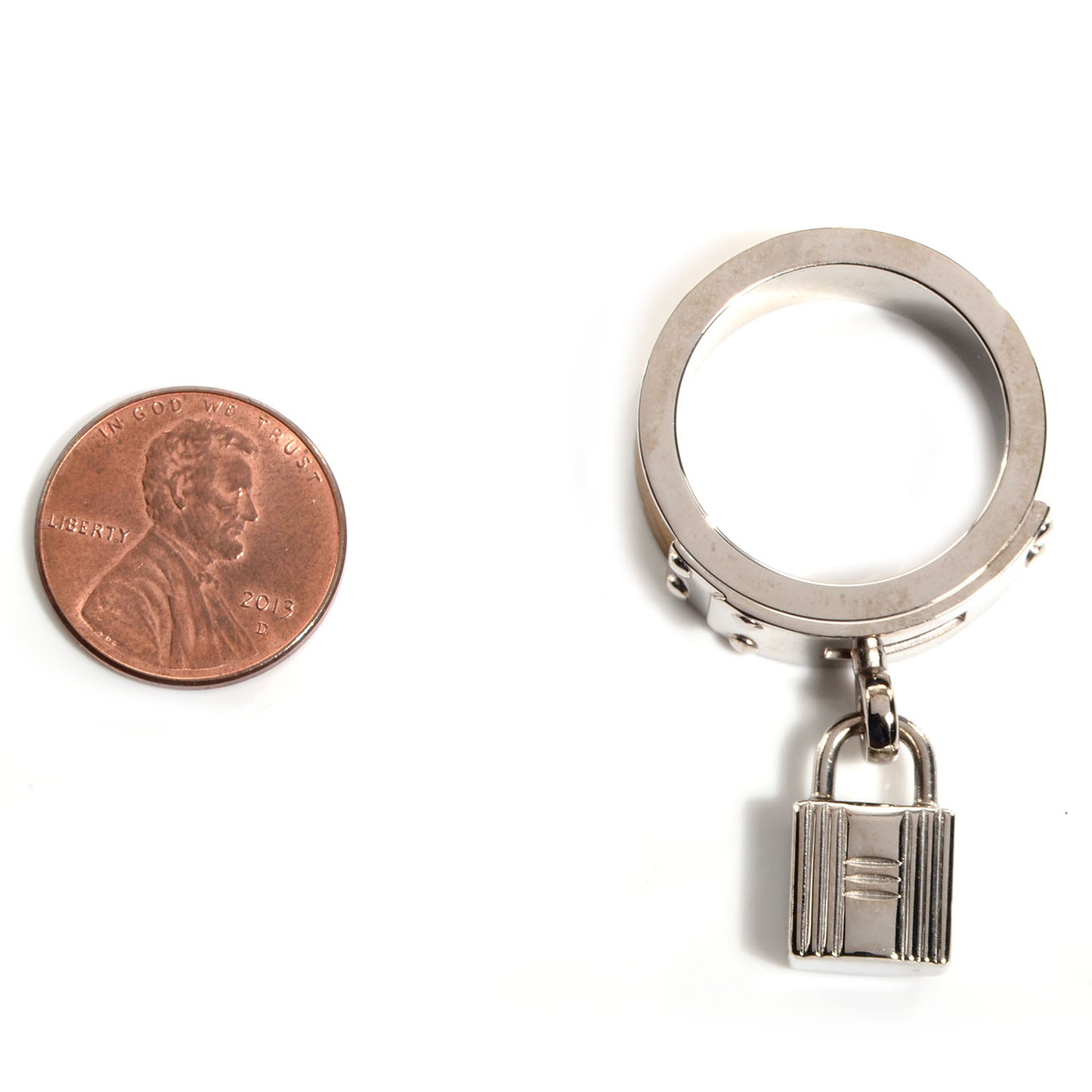 Palladium Swift Kelly Lock Scarf Ring Biscuit