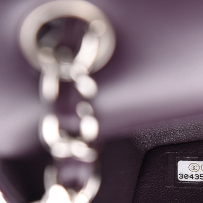 Chanel Lambskin Quilted Mini Rectangular Flap Dark Purple 7 of 10