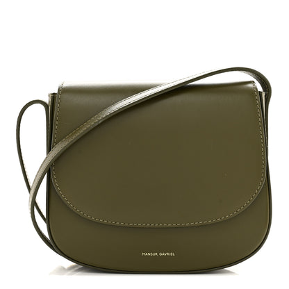 Mansur Gavriel Calfskin Flap Crossbody Bag Olive 1 of 14